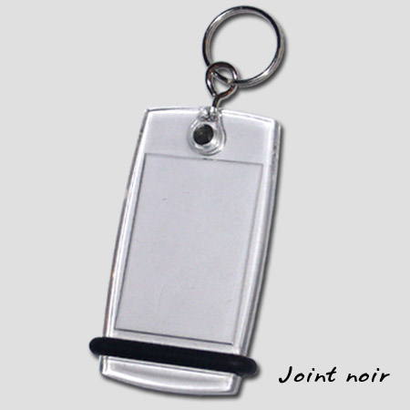 CREOBS: signalétique, badge et porte clé - Porte clé Mini-Créoglass joint  noir