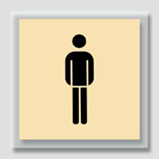 Plaque Toilettes Homme