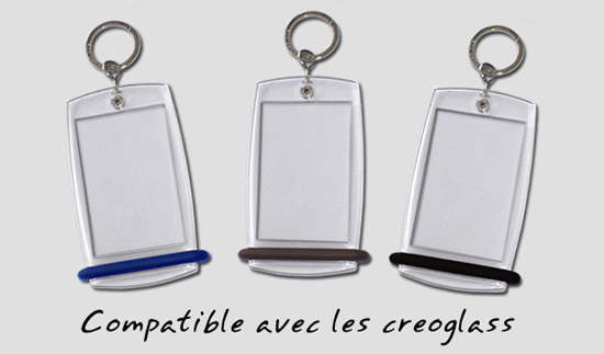 CREOBS: signalétique, badge et porte clé - Lot de 4 pages étiquettes  Créoglass